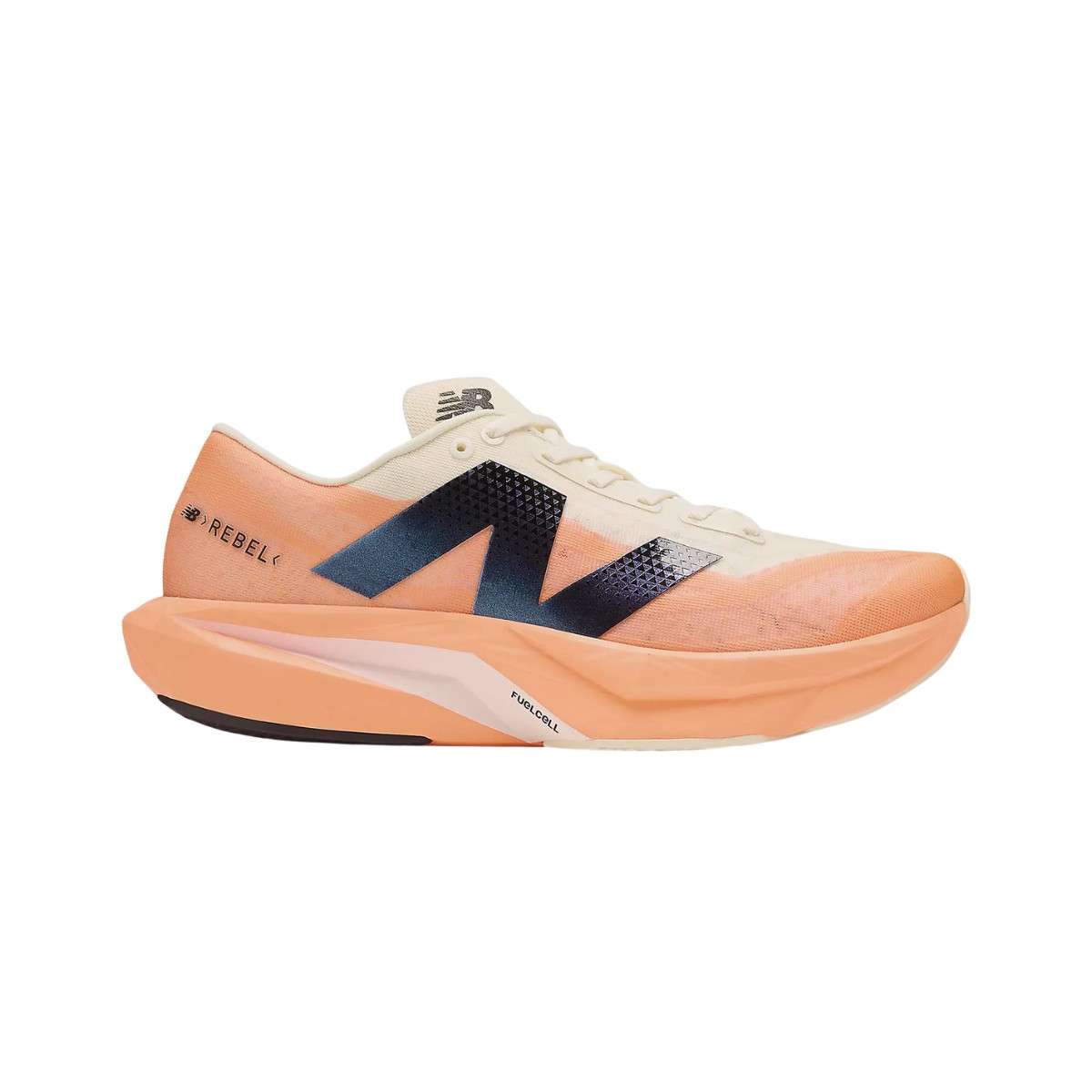 New Balance FuelCell Rebel v4 Schuhe Orange Weiß SS25, Größe 42,5 - EUR