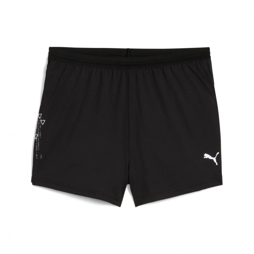 Pantalón Corto Puma Knit 3” Split Negro