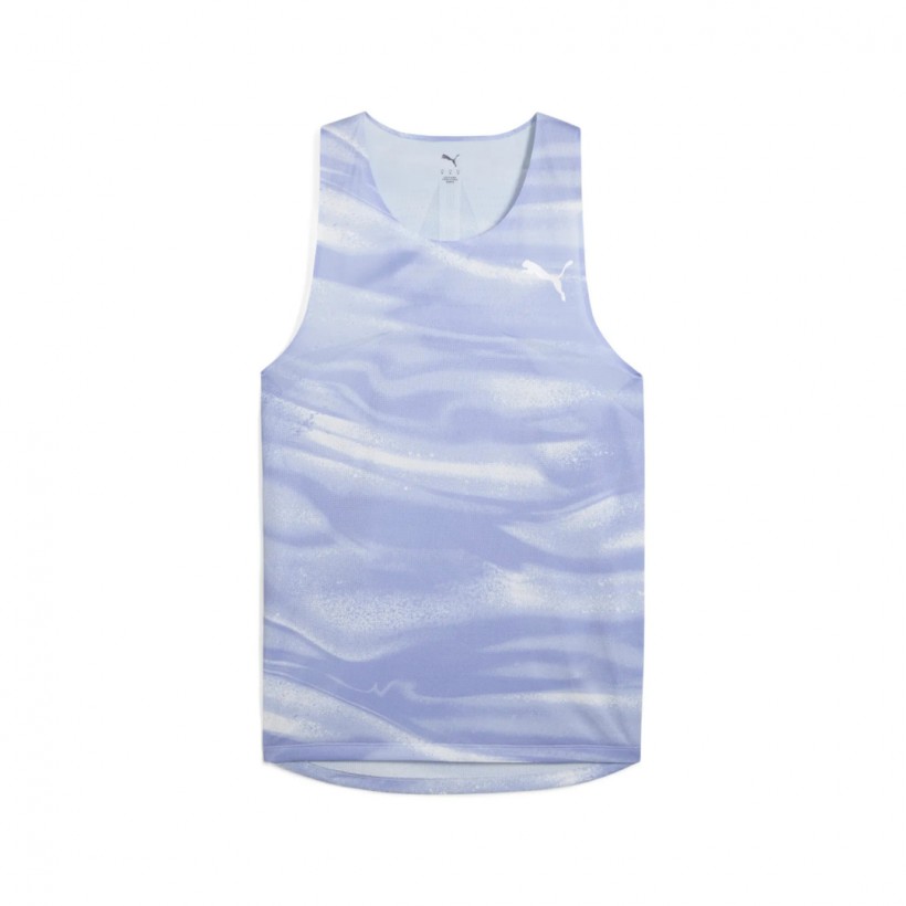 Camiseta Puma Raceday Ultraspun Sem Mangas Azul Branco