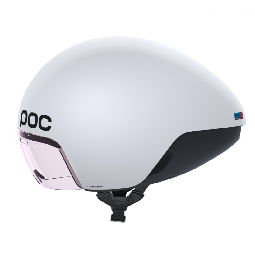 POC Cerebel White Blue Helmet