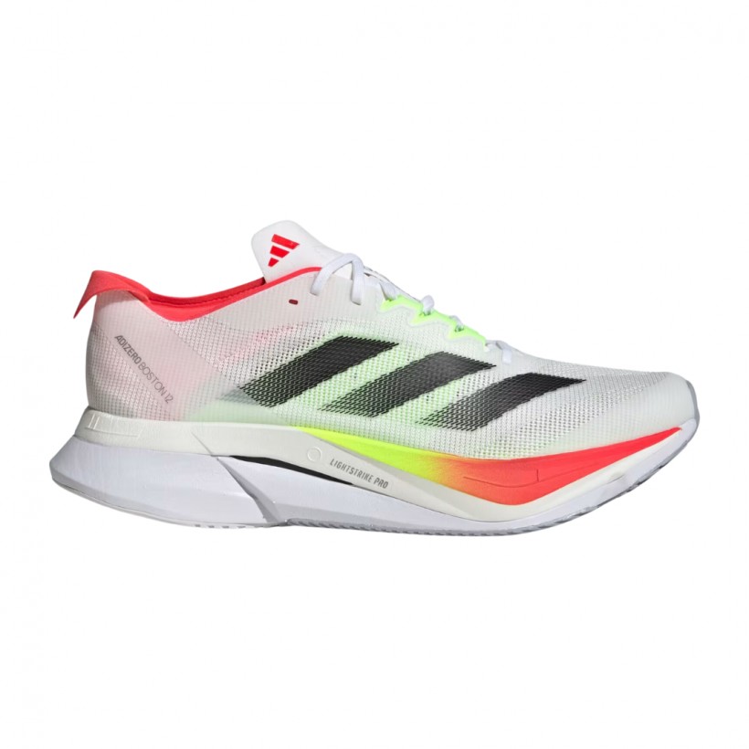 Adidas Adizero Boston 12 Shoes White Red SS25