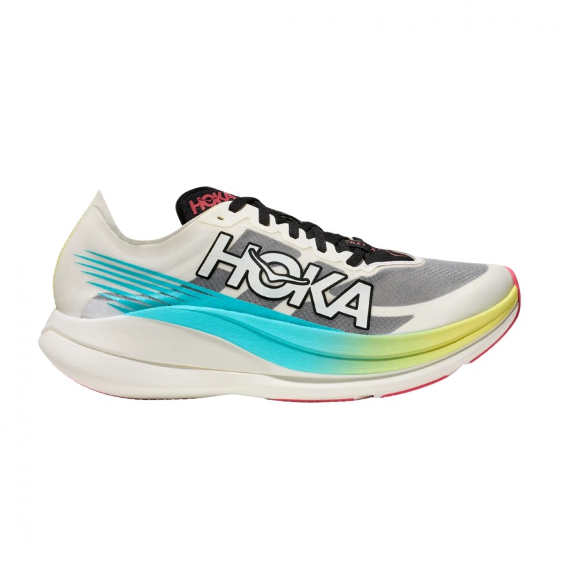 Hoka Rocket X 2 Shoes White Blue Unisex