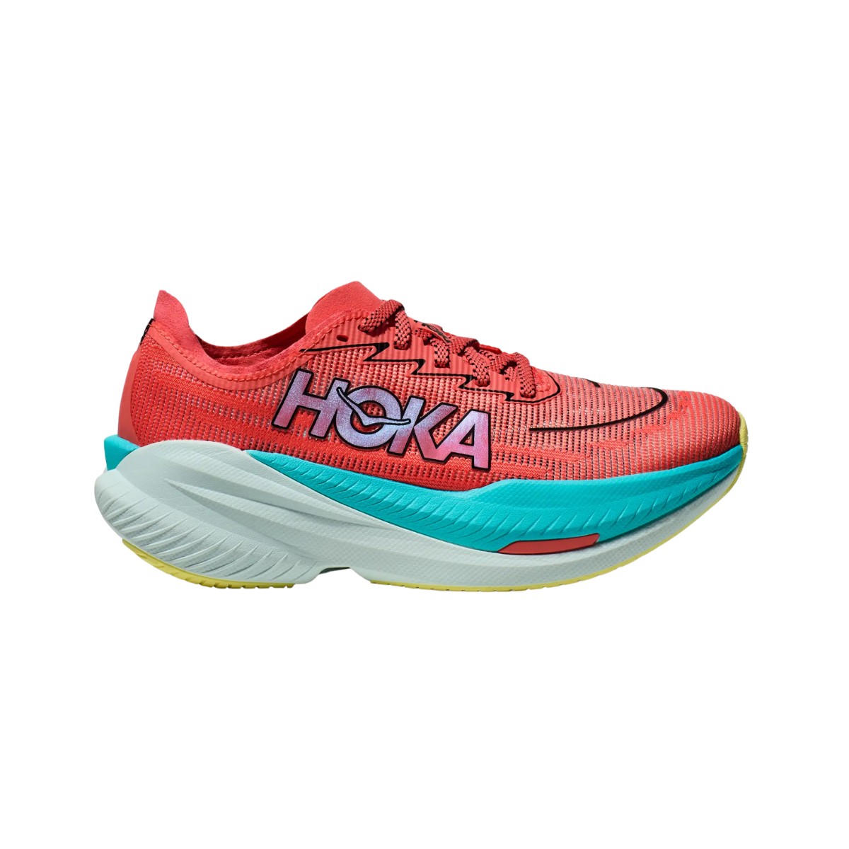 Hoka Mach X 2 Schuhe Rot Blau SS25 Damen, Größe EU 40