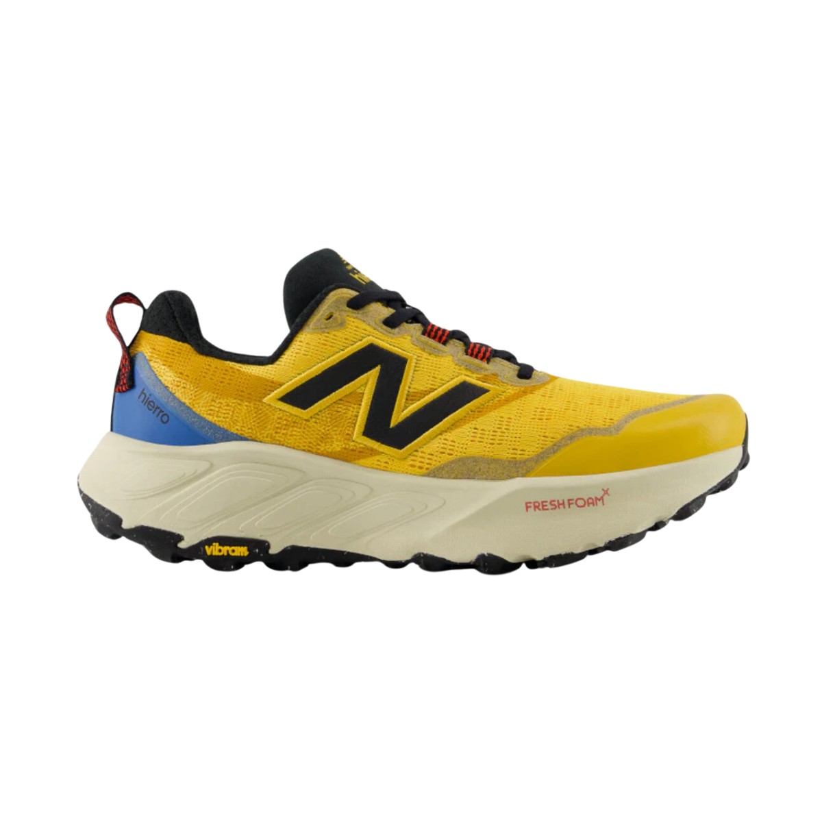 New Balance Fresh Foam X Hierro v9 Gelb Blau SS25., Größe 45 - EUR