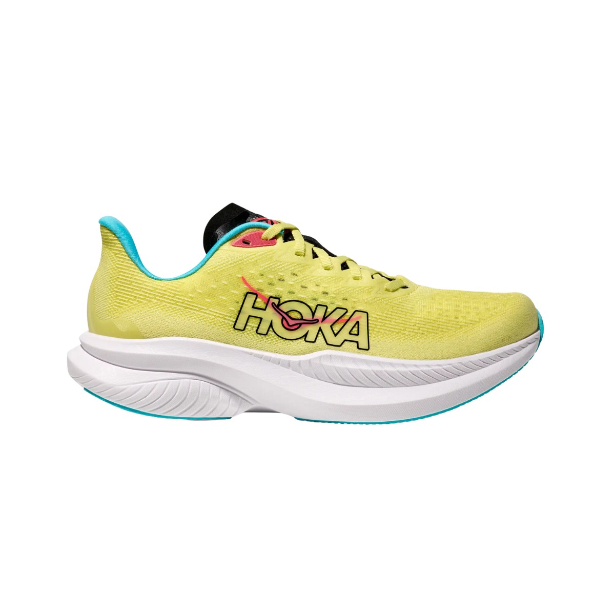 Hoka Mach 6 Gelb Blau SS25, Größe EU 46