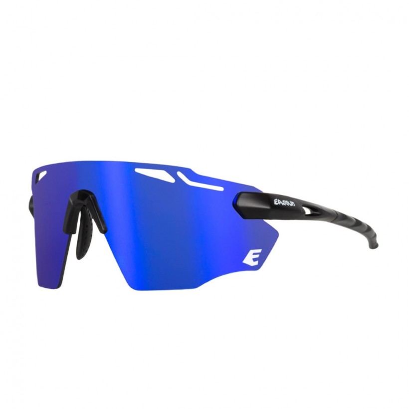 Eassun Fartlek Brille Matt Schwarz Blaues Glas