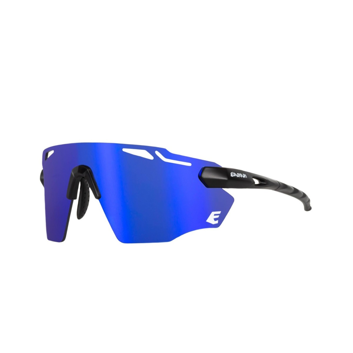 Eassun Fartlek Brille Matt Schwarz Blaues Glas