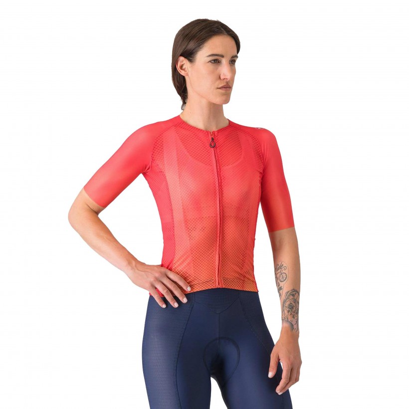 Maillot Castelli Climber's A/C Rojo Mujer