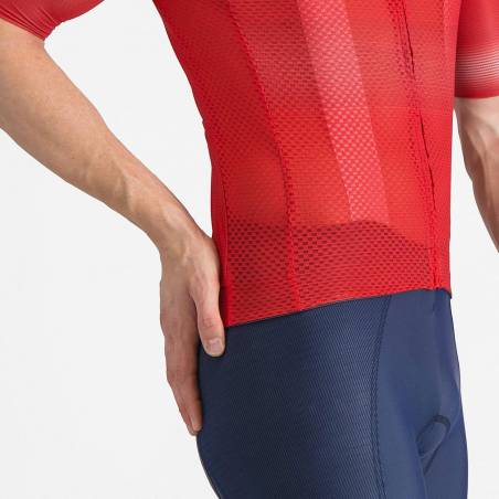Maillot Manches Courtes Castelli Climber's A/C Rouge Noir
