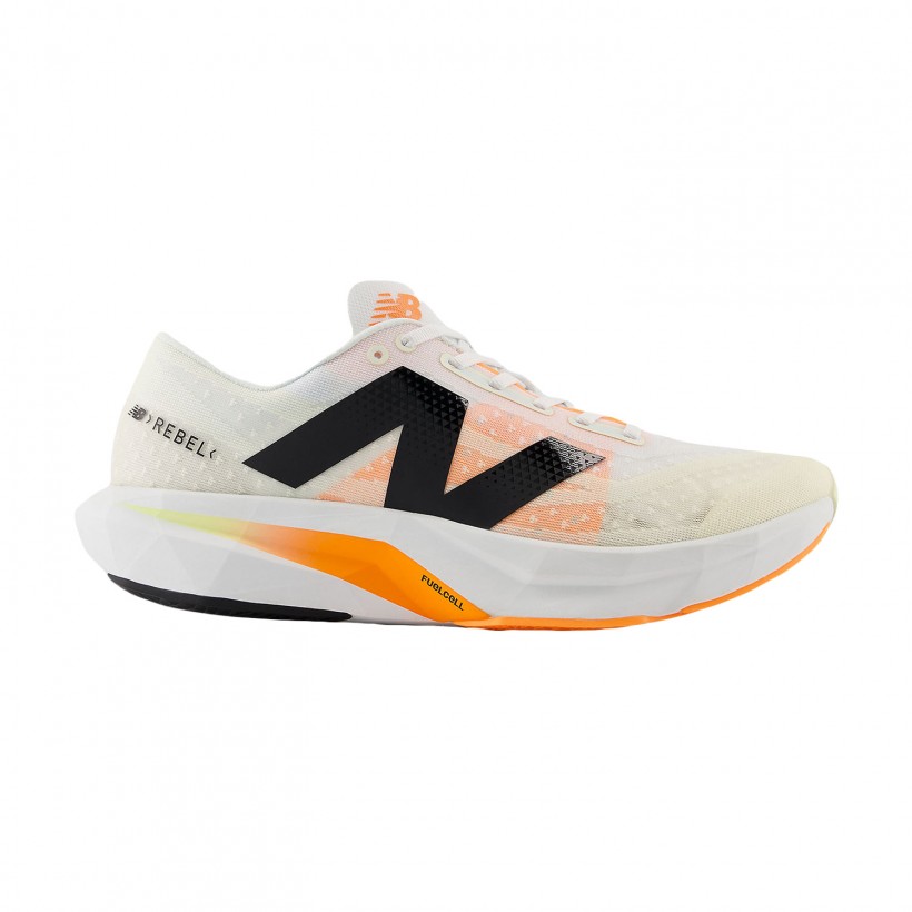 Chaussures New Balance FuelCell Rebel v4 Blanc Orange SS25