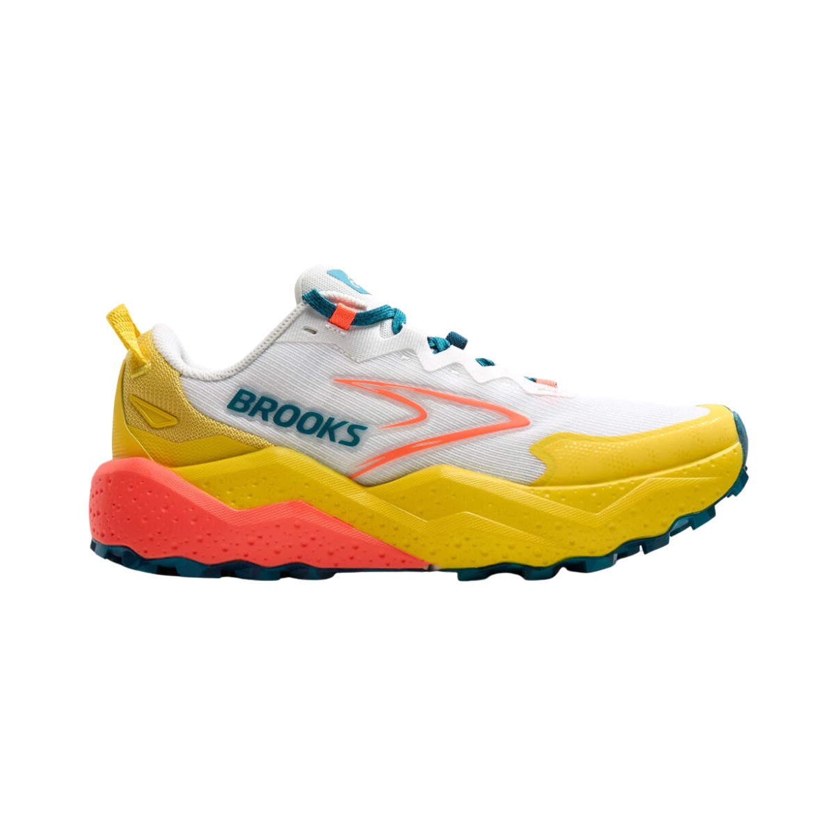 Brooks Caldera 8 Schuhe Weiß Gelb SS25 Damen, Größe 38,5 - EUR