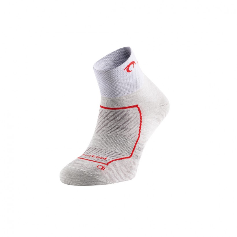 Lurbel Race Three Socks Ice Gray Red