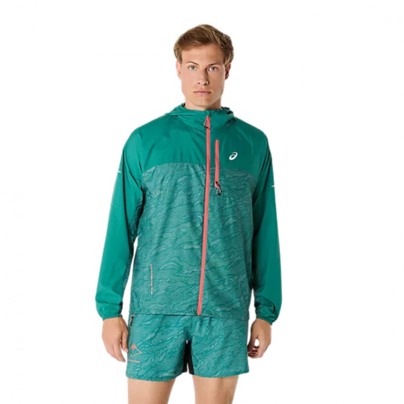 Asics Fujitrail Packable Jacket Green