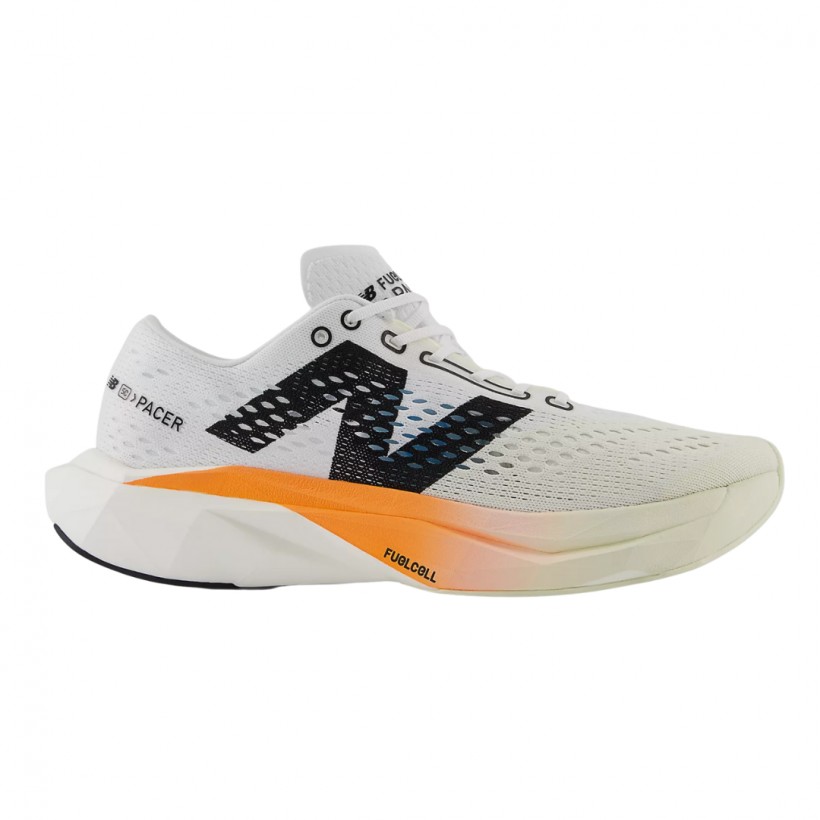 Chaussures New Balance FuelCell SuperComp Pacer v2 Blanc Orange SS25