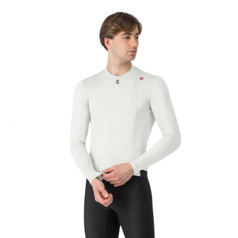 Castelli Espresso Thermal Long Sleeve Jersey White