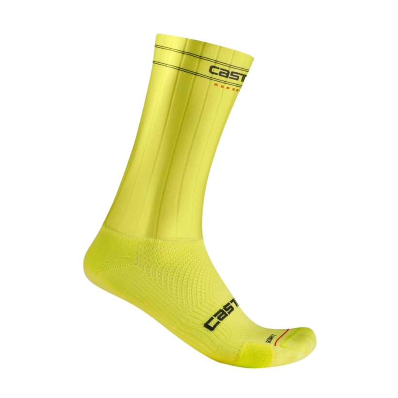 Castelli Fast Feet 3 Lime Green Socks