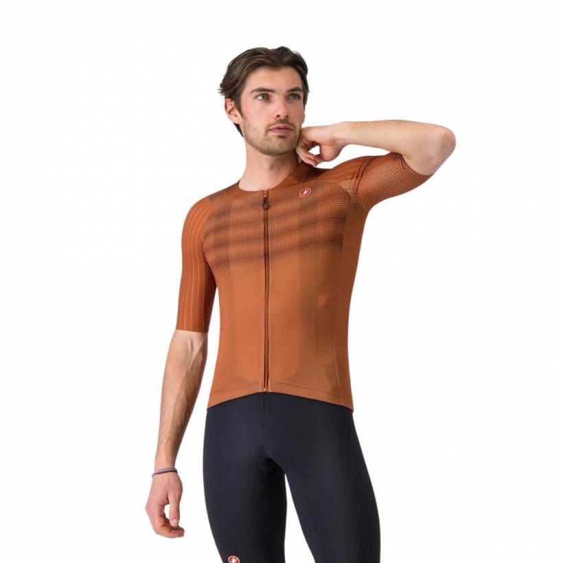 Maglia Castelli Aero Race 8S Manica Corta Marrone