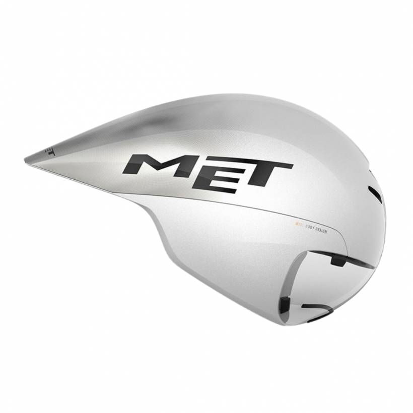 Casque MET Drone Wide Body II Blanc Métallique Brillant
